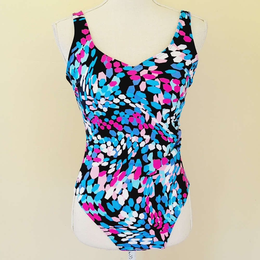 Carribean Sand printed one piece swimsuit size 14